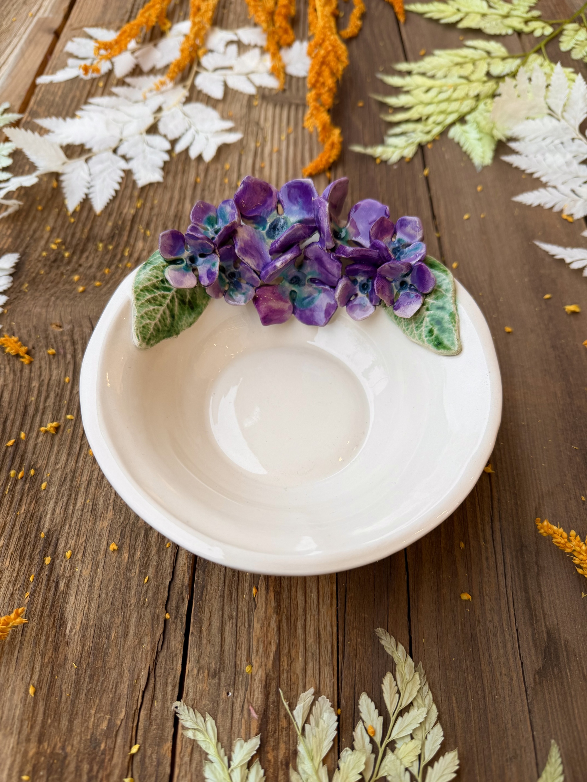 Ortanca Çiçek Küçük Boy Kase