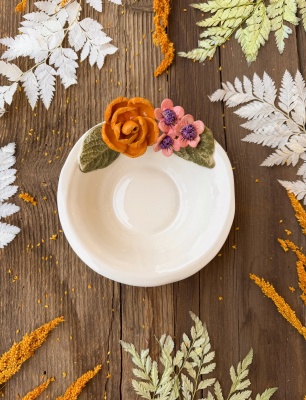 Turuncu Gül Küçük Boy Kase