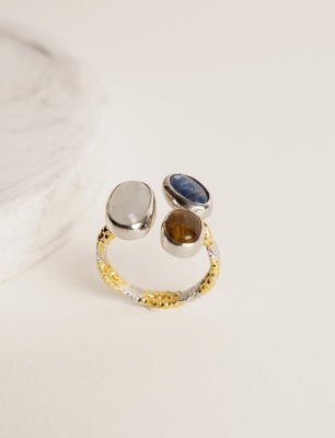 Kyanit, Turmalin ve Aytaşlı Gümüş Yüzük