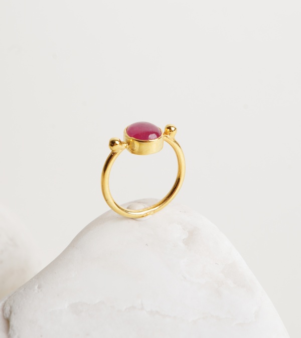 Turmalin Taşlı Gümüş Yüzük