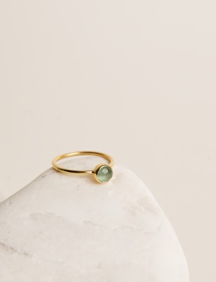 Silver Ring with Aquamarine Stone