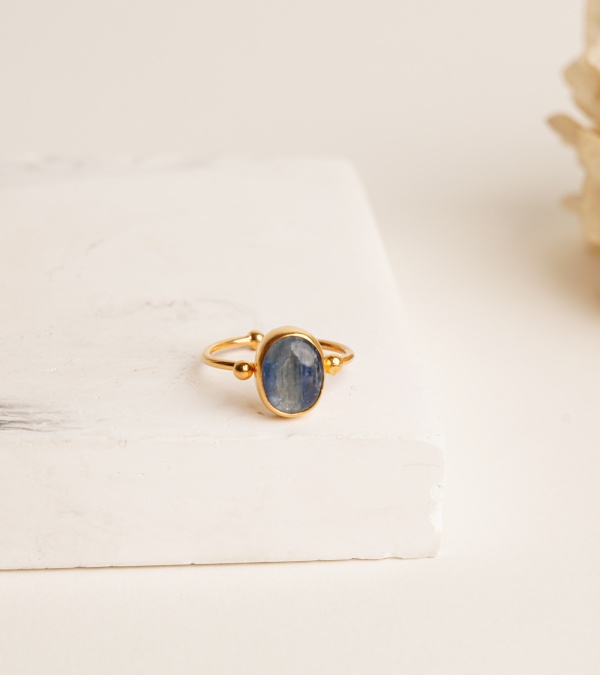 Kyanit Taşlı Gümüş Yüzük