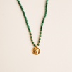 Silver Necklace with Malachite Stone
