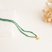 Silver Necklace with Malachite Stone