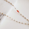 Silver Necklace with Pearl and Coral