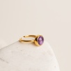 Silver Ring with Ametist Stone
