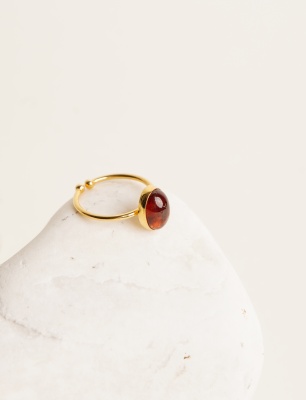 Silver Ring with Tourmaline Stone