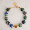 Silver Bracelet with Azurite Stone