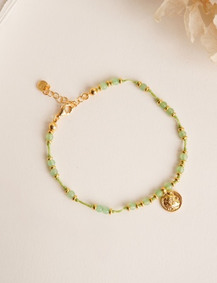 Silver Bracelet with Jade Stone