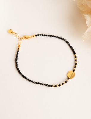 Silver Bracelet with Onyx Stone