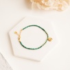 Silver Bracelet with Malachite Stone