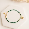 Silver Bracelet with Malachite Stone