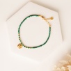 Silver Bracelet with Malachite Stone