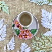 Espresso Cup Set with Pink Flowers