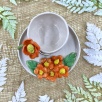 Turkish Coffee Cup Set with Orange Flowers