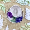 Turkish Coffee Cup Set with Purple Flowers