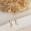 Silver Earrings with Butterfly Design