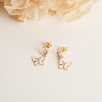 Silver Earrings with Butterfly Design