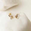 Silver Earrings with Butterfly Design