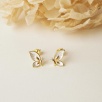 Silver Earrings with Butterfly Design