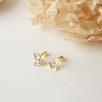 Silver Earrings with Butterfly Design