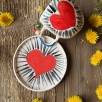 Coffee Mug Set with Heart Design