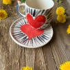 Coffee Mug Set with Heart Design