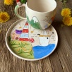 Coffee Mug Set with Sea Design