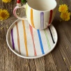 Çizgili Kahve Mug Set