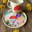 Coffee Mug Set with Colorful Houses