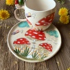 Coffee Mug Set with Mushroom Design