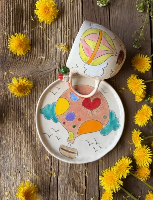 Balon Tasarım Kahve Mug Set