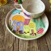 Turkish Coffee Cup Set with Houses