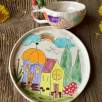 Turkish Coffee Cup Set with Houses