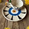 Turkish Coffee Cup Set with Evil Eye