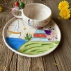 Turkish Coffee Cup Set with Istanbul Design