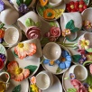 Turkish Coffee Cup Set with Roses