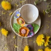 Turkish Coffee Cup Set with Flowers