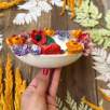 Middle Size Bowl with Poppy Flowers