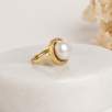 Silver Ring with Pearl and Ocean Mother of Pearl