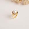 Silver Ring with Pearl and Ocean Mother of Pearl