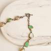 Silver Necklace with Moonstone and Chrysoprase