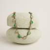 Silver Necklace with Moonstone and Chrysoprase
