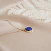 14K Gold Necklace with Lapis Lazuli Stone