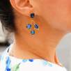 Silver Earring with Kyanite Stone