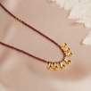 Pırlantalı Garnet Taşlı 14K Altın Kolye