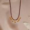 Pırlantalı Garnet Taşlı 14K Altın Kolye