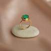 14K Gold Ring with Chrysoprase Stone