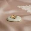 14K Gold Ring with Indigo Evil Eye