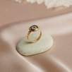 14K Gold Ring with Indigo Evil Eye
